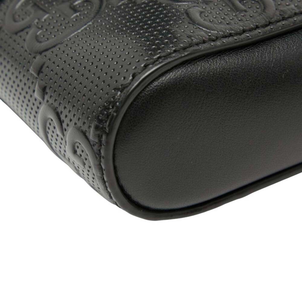 GUCCI Black Leather Fanny Pack - Picture 6 of 12